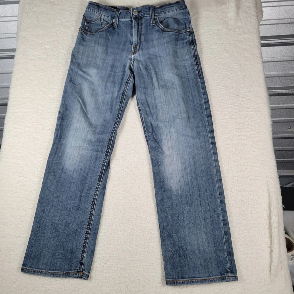 Rock & Republic Relaxed Straight Jeans Mens 32x30 Blue Medium Wash Denim‎ Pants